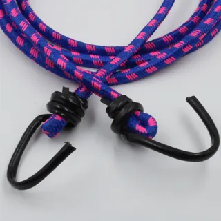 Royal Blue and Hot Pink Bungee Shock Cord with Hooks sample, design MT-4F587DA4, view 3