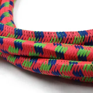 Coral Pink, Blue and Green Bungee Shock Cord with Hooks sample, design MT-6643D5C1, view 5