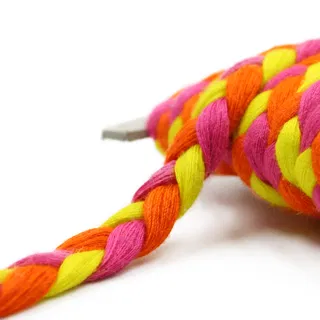 Hot Pink, Orange and Lemon Yellow Choti Dori Braided Trim sample, design MT-1D755B34, view 6