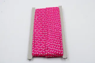 Hot Pink and Silver Metallic Choti Dori Braided Trim sample, design MT-BC716A73, view 2