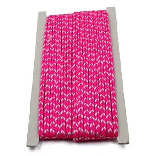 Hot Pink and Silver Metallic Choti Dori Braided Trim sample, design MT-BC716A73, view 7