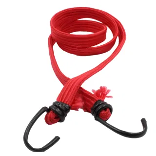 Red Flat Bungee Cord with Hooks sample, design MT-88D91CF1, view 5