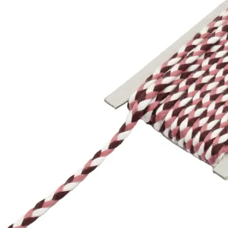 Powder Pink, Chocolate Brown and White Choti Dori Braided Trim sample, design MT-860E75F3, view 9