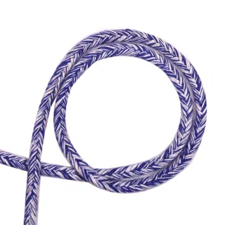 Purple and White Choti Dori Braided Trim sample, design MT-115E965F, view 2