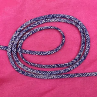 Purple and White Choti Dori Braided Trim sample, design MT-115E965F, view 4