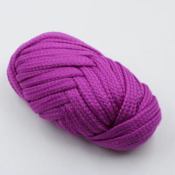 Magenta-Purple Flat Drawstring Cord