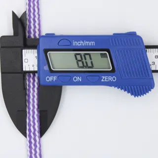 Purple and White Flat Drawstring Cord sample, design MT-F7FB9C55, view 5