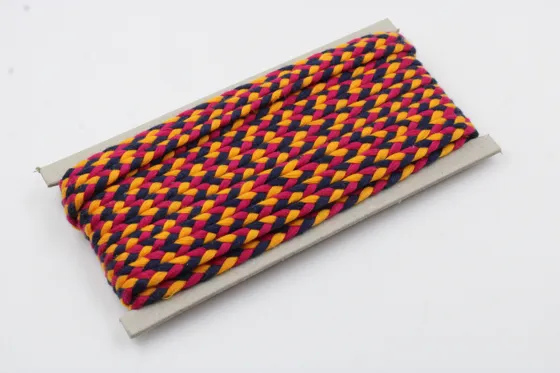 Rani Pink, Navy Blue and Golden Yellow Choti Dori Braided Trim