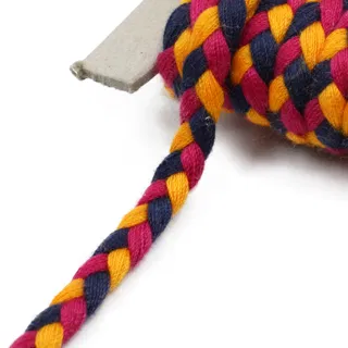 Rani Pink, Navy Blue and Golden Yellow Choti Dori Braided Trim sample, design MT-FE035152, view 10