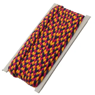 Rani Pink, Navy Blue and Golden Yellow Choti Dori Braided Trim sample, design MT-FE035152, view 7