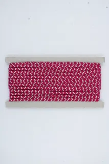 Rani Pink and Silver Metallic Choti Dori Braided Trim sample, design MT-68FADF37, view 2