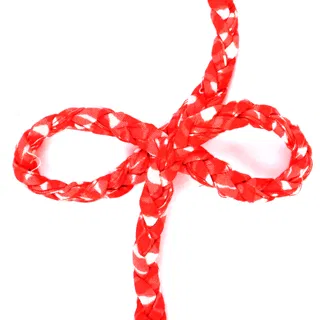 Red Choti Braid with White Metallic Flecks sample, design MT-600E4A82, view 2
