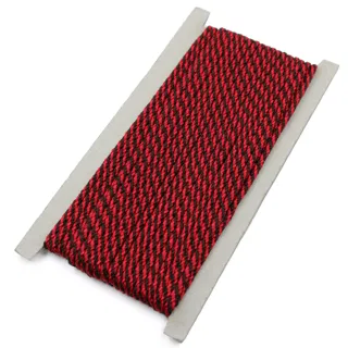 Red and Black Braided Cord, Diagonal Stripe sample, design MT-FAE1F70D, view 6