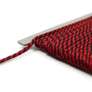 Red and Black Braided Cord, Diagonal Stripe sample, design MT-FAE1F70D, view 8
