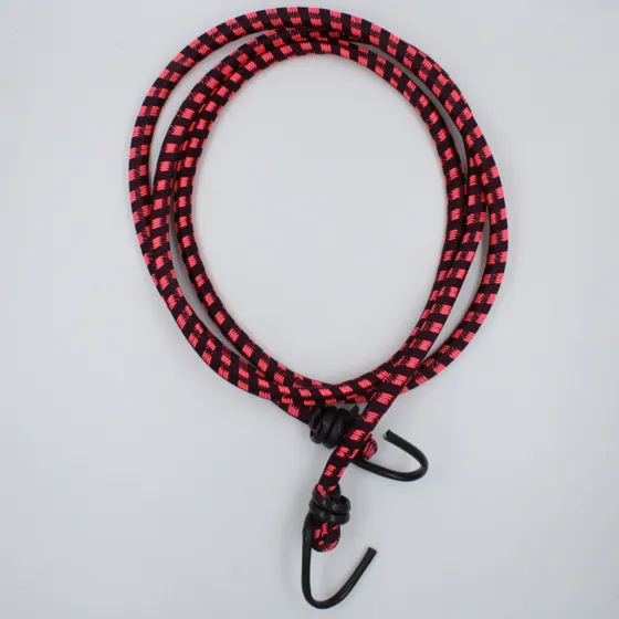 Black and Red Bungee Shock Cord with Hooks