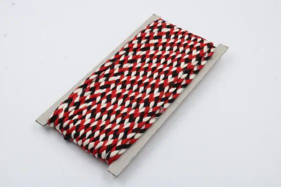Red, Black and Off-White Choti Dori Braided Trim