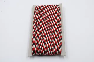 Red, Black and Off-White Choti Dori Braided Trim sample, design MT-1B46DDBC, view 2