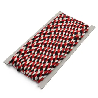 Red, Black and Off-White Choti Dori Braided Trim sample, design MT-1B46DDBC, view 6