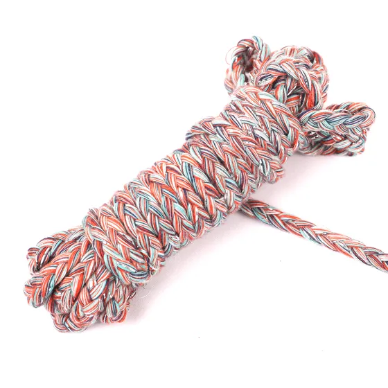 Orange-Red, Aqua and White Marled Choti Braid
