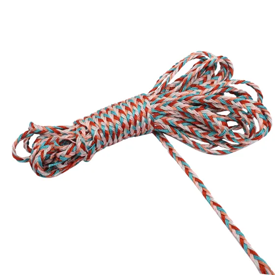 Rust Red, Light Blue and Off-White Choti Braid
