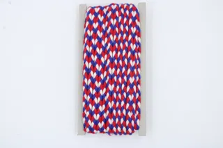 Red, Royal Blue and White Choti Braid sample, design MT-8FDC5D9F, view 2
