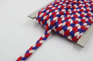 Red, Royal Blue and White Choti Braid sample, design MT-8FDC5D9F, view 4