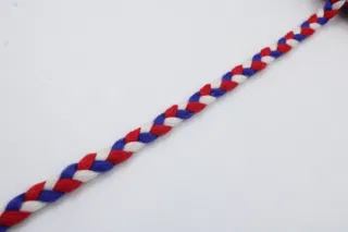 Red, Royal Blue and White Choti Braid sample, design MT-8FDC5D9F, view 5