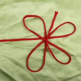 Bright Red Rounded Choti Braid sample, design MT-073341AC, view 4