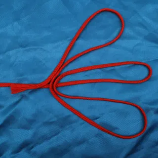 Scarlet Red Chevron Choti Braid sample, design MT-925F9D36, view 4