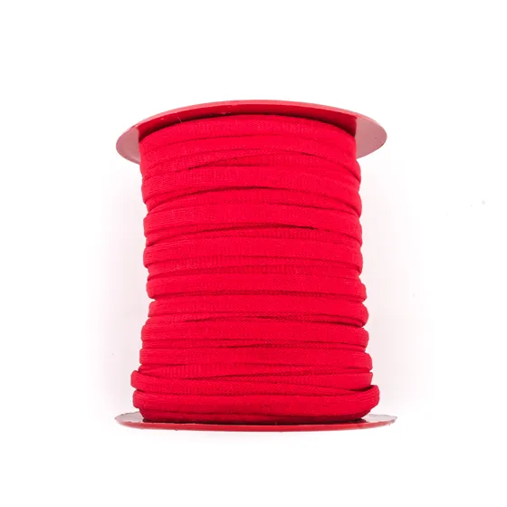 Bright Red Elastic Tape on a Red Spool