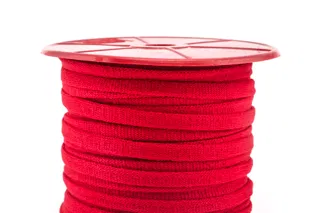 Bright Red Elastic Tape on a Red Spool sample, design MT-1494EB83, view 3