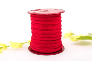 Bright Red Elastic Tape on a Red Spool sample, design MT-1494EB83, view 4