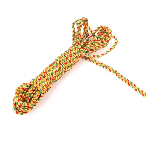 Yellow, Red and Green Choti Dori Braided Trim