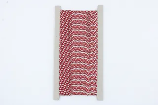 Red and White Braided Cord with Maroon sample, design MT-B4425AFE, view 2