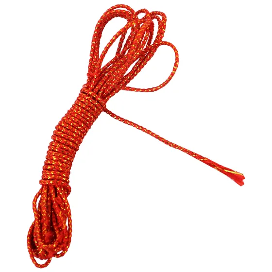 Red Braided Cord with Gold Metallic Flecks