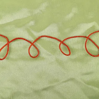 Red Braided Cord with Gold Metallic Flecks sample, design MT-BEC54B0B, view 4