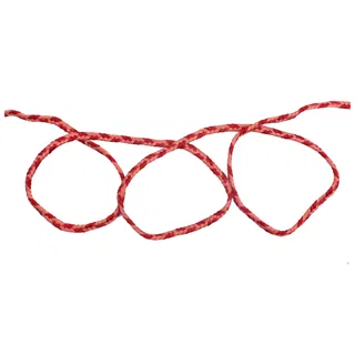 Red Metallic Choti Braid with Pink Flecks sample, design MT-62B91075, view 2