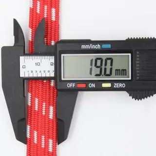 Red and White Flat Bungee Cord with Hooks sample, design MT-1BC93D53, view 3