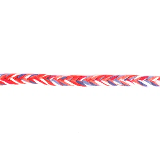 Red, White and Periwinkle Blue Choti Braid sample, design MT-98AE3C3E, view 3