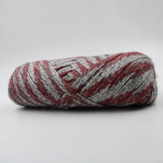 Grey Marl and Red Flat Drawstring Cord sample, design MT-01FE1285, view 2