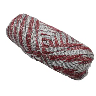 Grey Marl and Red Flat Drawstring Cord sample, design MT-01FE1285, view 6