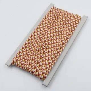Rust Red, Mustard Yellow and White Choti Braid sample, design MT-F7D32080, view 10