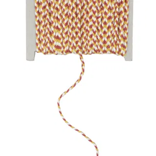 Rust Red, Mustard Yellow and White Choti Braid sample, design MT-F7D32080, view 16