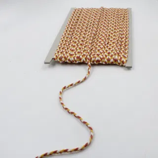 Rust Red, Mustard Yellow and White Choti Braid sample, design MT-F7D32080, view 6