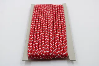 Bright Red and Silver Metallic Choti Braid sample, design MT-F3C2FF5F, view 2