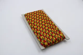 Red, Golden Yellow and Army Green Choti Braid sample, design MT-B6585DBA, view 2