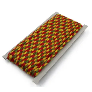 Red, Golden Yellow and Army Green Choti Braid sample, design MT-B6585DBA, view 6