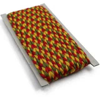 Red, Golden Yellow and Army Green Choti Braid sample, design MT-B6585DBA, view 7