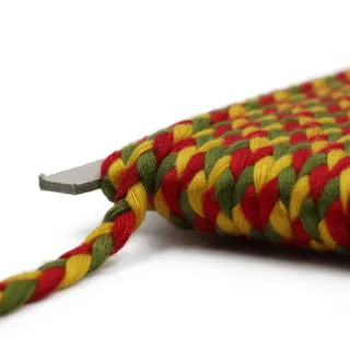 Red, Golden Yellow and Army Green Choti Braid sample, design MT-B6585DBA, view 8