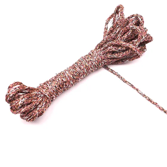 Rose and Copper Metallic Braided Cord